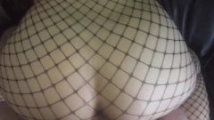 POV Sex And Cream Pie In Fishnet Bodystocking Doggystyle And Reverse Cowgirl