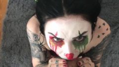 Goth Tattooed Clown Hardcore Face Fuck And Doggystyle From Enormous Dick