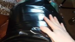 Gagged Slave Gets Smashed Rough Doggy Style In Latex Skirt