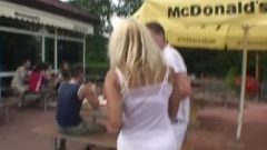 Mature Bends Over For Doggy Fuck In Public