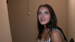 PublicAgent Sweet Young Brunette Bangs Stranger From Behind In Public