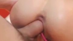 Tool Deep In White Ass-Hole Close Up Doggy Style