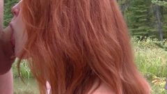 Huge Bum Pawg Redhead Ruined Doggystyle Outdoors & Takes Cum Shot On Bumhole