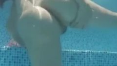 Nubile Strips In The Pool Before Taking A Tool From Behind