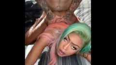 Nice Slender Black Nubile Receives Smashed Doggy By Inked Mexican