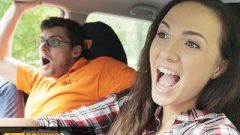 Fake Driving College Racy Learner Kristy Chocolate Destroyed Doggy Style