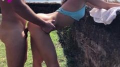 Sensuous Pupil Blow-Job In Public Place And Doggystyle Banging On Nature