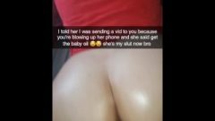 Cheating Nubile Lets Me Reply To Her Guy During Oily Creampie From Behind