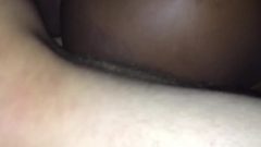 Epic Pov Blow Job! Chocolate Chick Drinks On Meaty White Dick